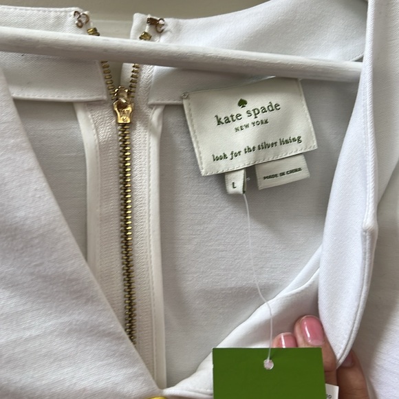 Kate spade ♠️ color black shift dress yellow Large - Picture 2 of 3